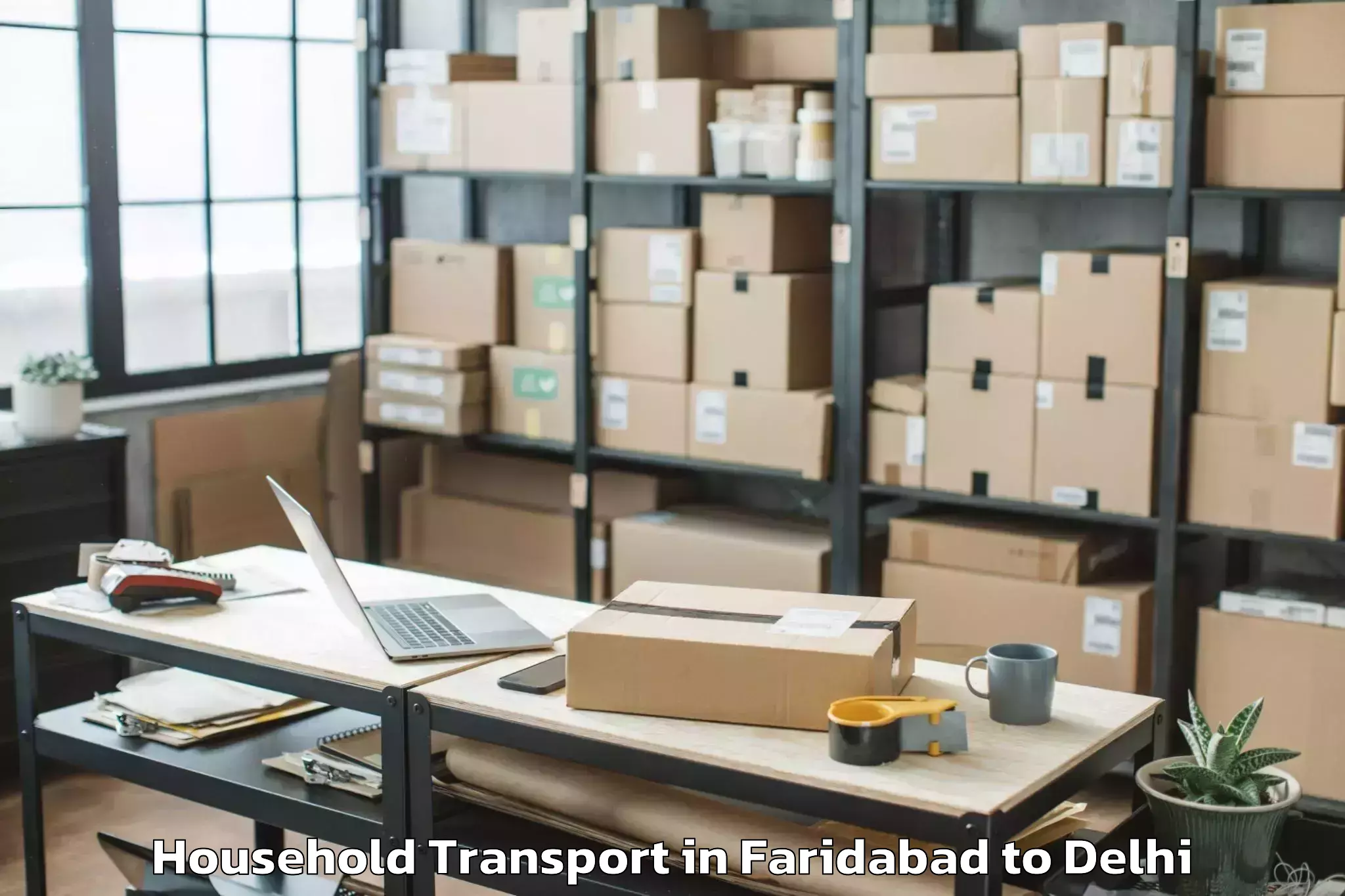 Book Faridabad to Sansad Marg Household Transport Online